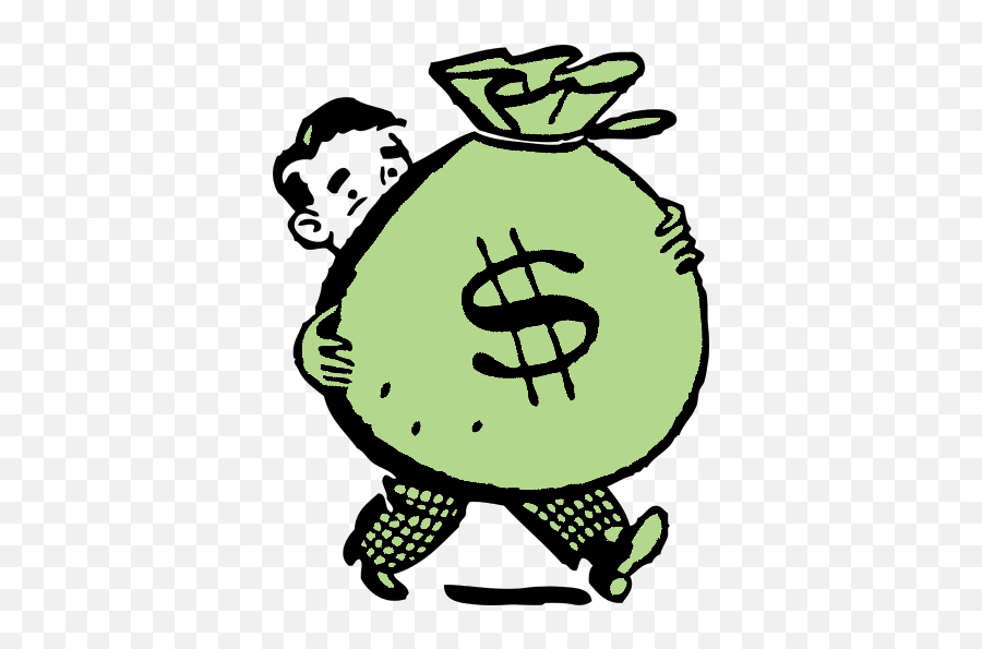 Cartoon Money Drawing Lesson Gif - Clipartix Cartoon Holding Money Bag Emoji,Flying Money Emoji