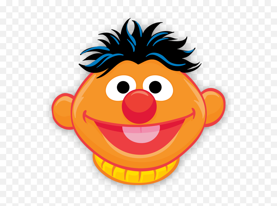Kids Wall Sticker Head Of Ernie - Ernie Sesame Street Clipart Emoji,Emoticon Sweater For Kids