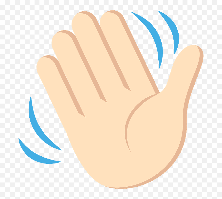 Light Skin Tone Emoji - Hand Bye Bye Png,Hand Open Finger Emoji