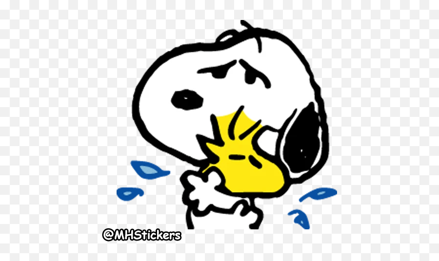 Snoopy Stickers - See You Tomorrow Snoopy Emoji,Snoopy Crying Emoji