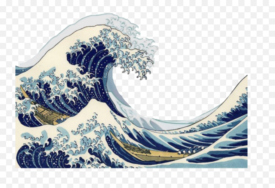 The Most Edited Hawaii Picsart - Great Waved Off Kanagawa Emoji,Waves Emoticon Japanese
