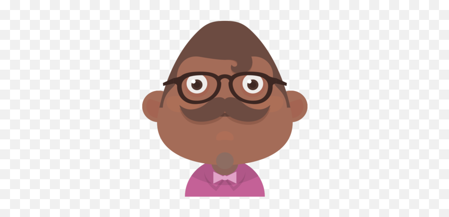 Black Man People Avatar Glasses Moustache Person Free - Happy Emoji,Facebook Emoticon Dubious