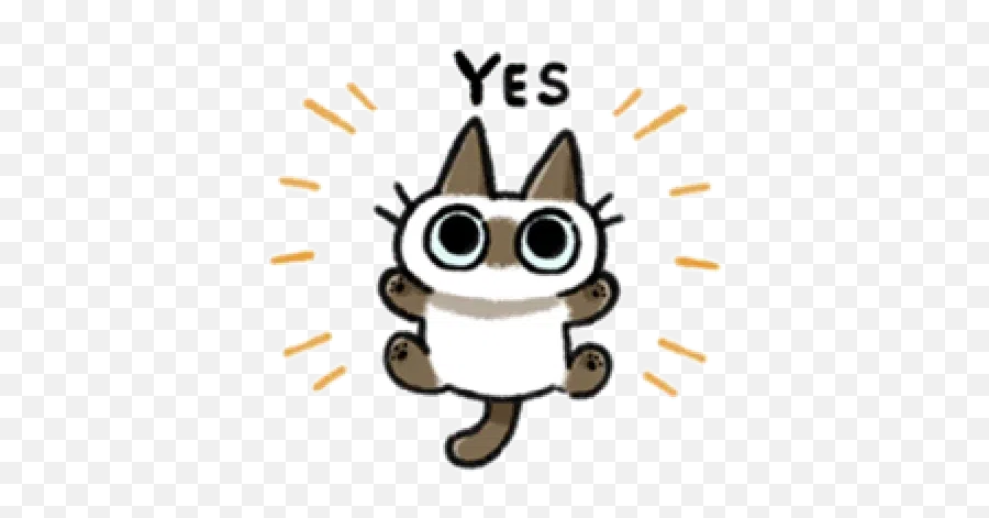 Siamese Cat1 Whatsapp Stickers - Line Emoji,Siamese Kitty Emoticon