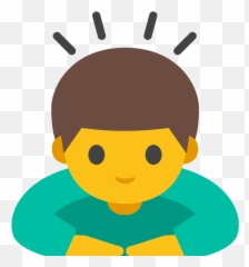 Man Bowing Emoji Clipart - Man Bowing Emoji,Japanese Emoticon Bow