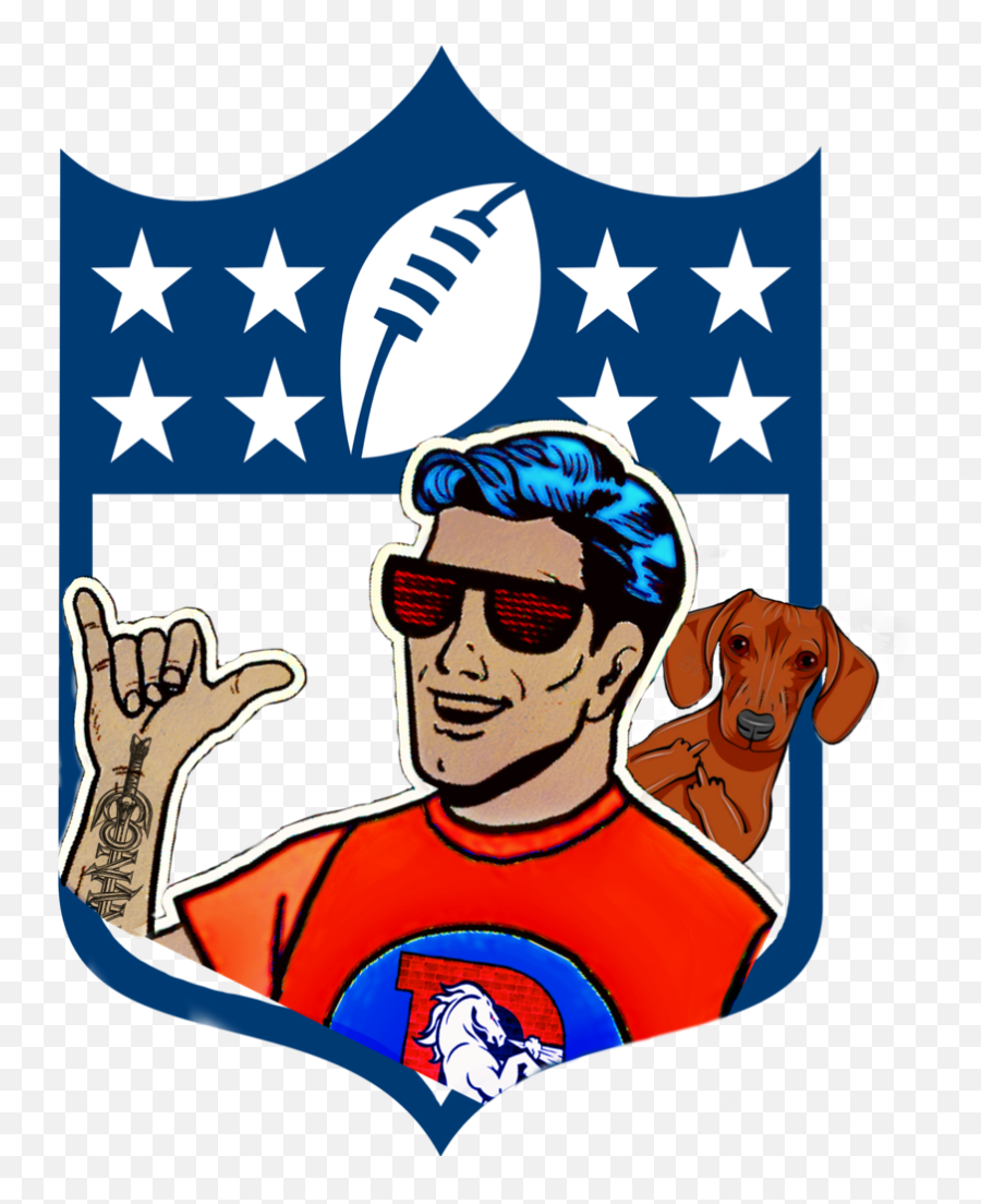 Shaka Broncos Dauchsaund Denver Nfl - 2018 Nfl Logo Transparent Emoji,Denver Broncos Emoji