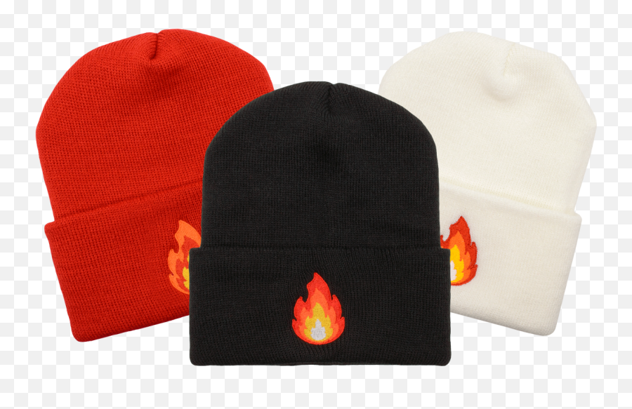 Sapnap Layered Fire Cuffed Beanie - Shopsapnap Emoji,Fire Emojio