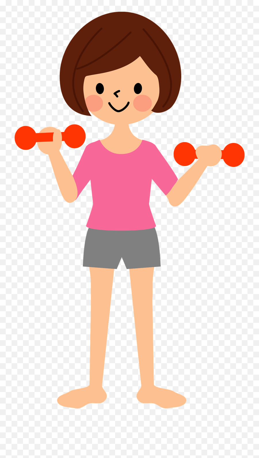Woman Is Muscle Training Clipart Free Download Transparent Emoji,Dumbbell Emoji Iphone