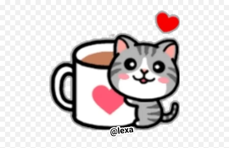 Sticker Maker - Cat Daily Life Emoji,Cat With Heart Emoji