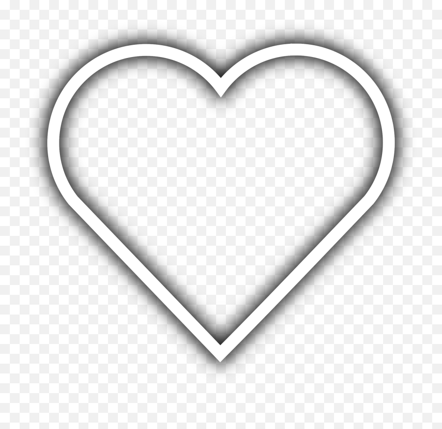 Clipart Love Icon Clipart Love Icon - White Heart Outline Transparent Background Emoji,Black Outline Heart Emoji