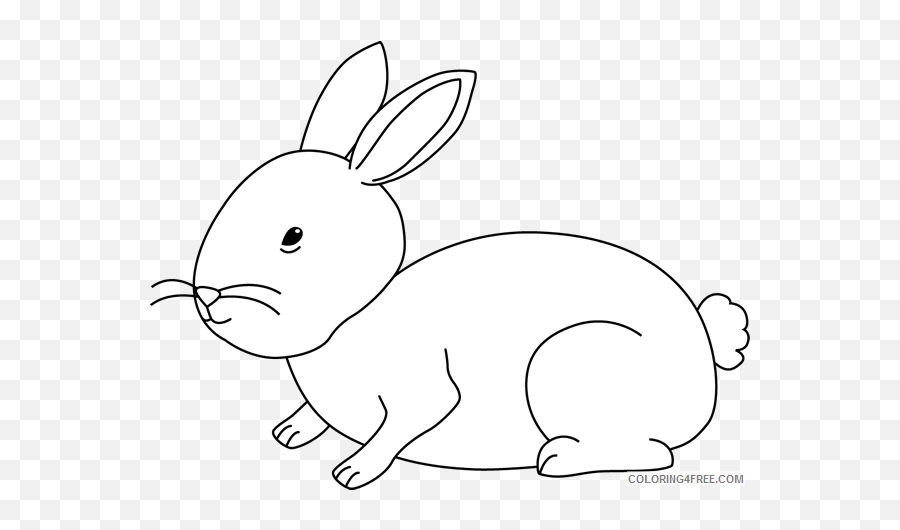 Bunny Outline Coloring Pages Bunny - Dot Emoji,Mouse Bunny Hamster Emoji