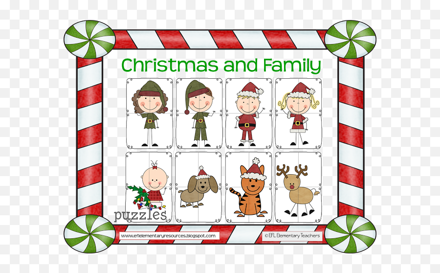 Esl Christmas Activities Family Theme Esl Elementary - Cartoon Family Theme For Christmas Emoji,The Emotions Christmas Songs