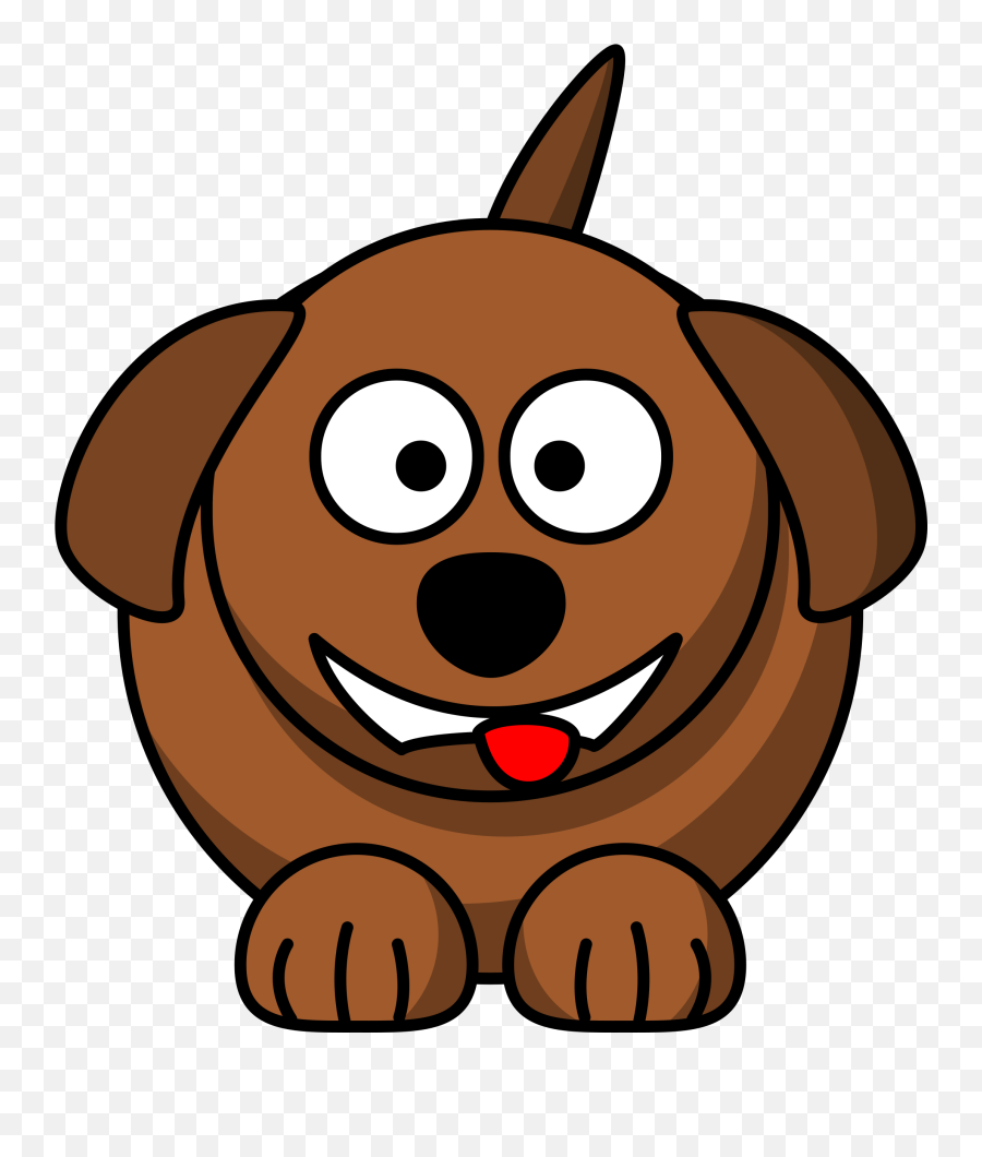 Animated Smiley Wslking The Dog - Clip Art Library Clipart Dog Cartoon Emoji,Dog Face Emoji