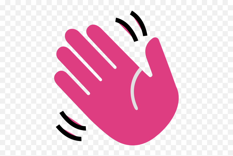 Download Waving Hand Sign M F - Waving Hand Emoji Pink,Waving Emoji