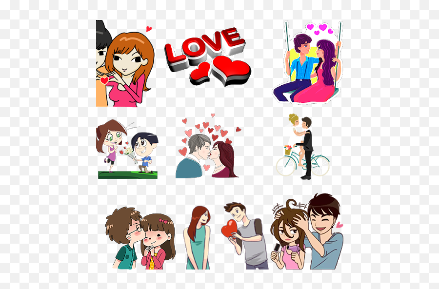 Couple Love Romance Sticker - Sharing Emoji,Cute Emoji Love Stories