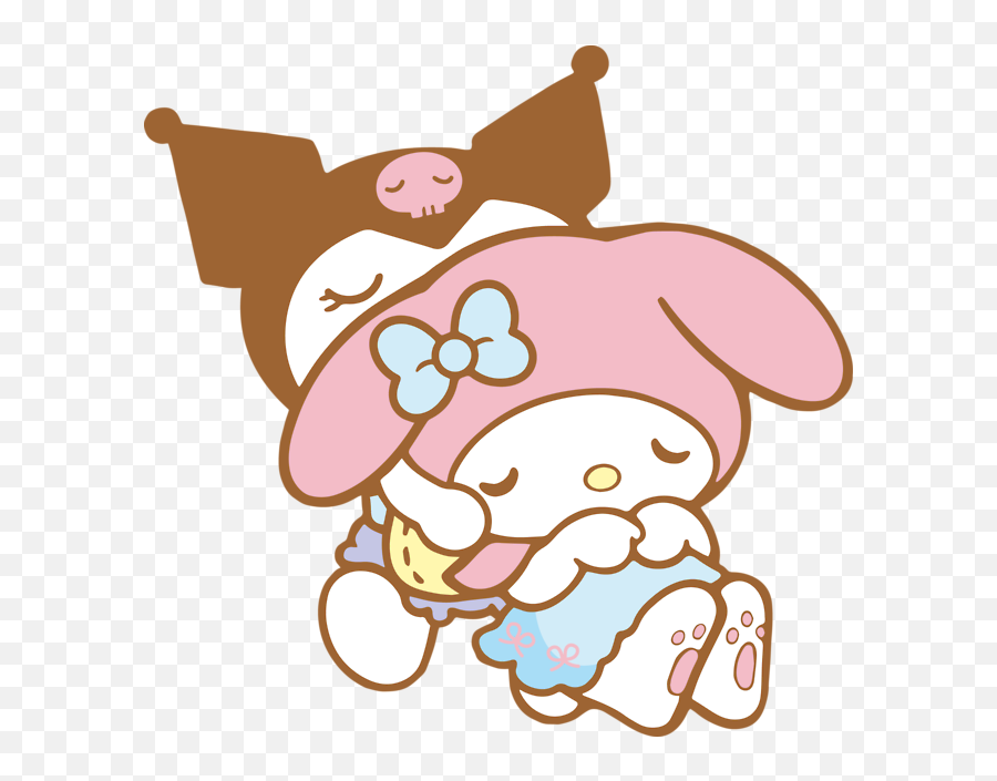 Sanrio Mymelody Kuromi Sticker - My Melody Transparent Emoji,Sleepy Flower Girl Emoji