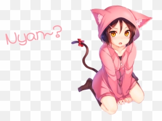 Peroperoairu Animal Ears Anime Girls - Anime Girl In Hoodie Emoji,Emotion Controlled Cat Ears