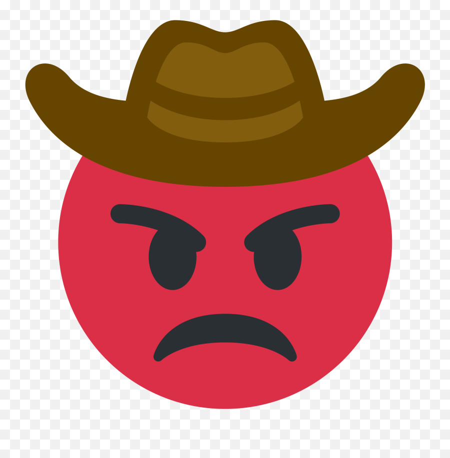 Galaxy - Transparent Angry Smiley Face Emoji,Angry Cowboy Emoji