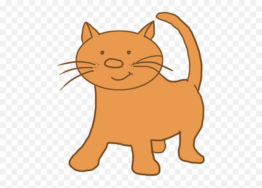 Library Of Orange And Yellow Cat Image - Transparent Background Transparent Cartoon Cat Emoji,White Dancing Cat Emoticon