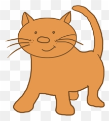 Library Of Orange And Yellow Cat Image - Transparent Background Transparent Cartoon Cat Emoji,White Dancing Cat Emoticon