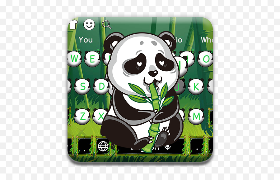 Panda Bamboo Keyboard - Lovely Emoji,Bamboo Emoji