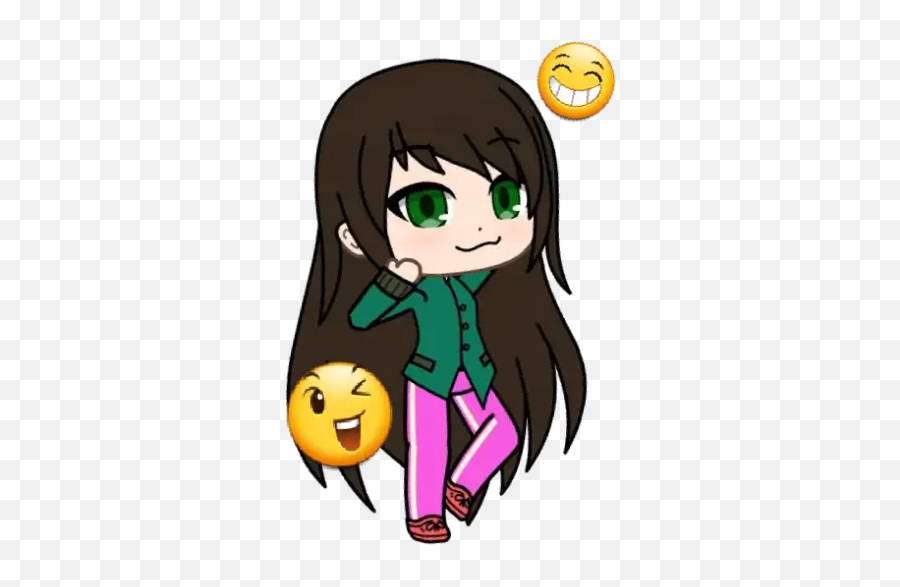 Stickerfactory - Gacha Life Fictional Character Emoji,Emoticon Corriendo