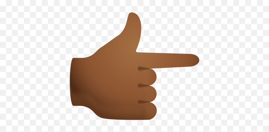 Backhand Index Pointing Right Medium Dark Skin Tone Icono - Sign Language Emoji,Emoticon Dedo Indice