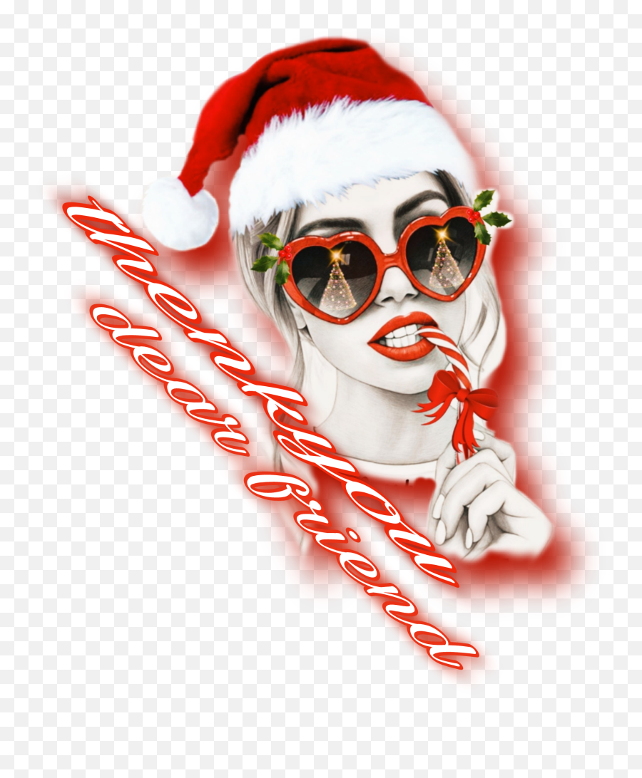 Thenkyou Dear Friend Weihnachten Sticker By Katrin - Santa Claus Emoji,Instagram Emojis And Captions For Vacation With Friends