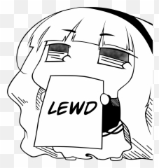 Break Glass In Case Of Lewd - Album On Imgur Anime Girl Holding Lewd Sign Emoji,Lewd Face Emoji