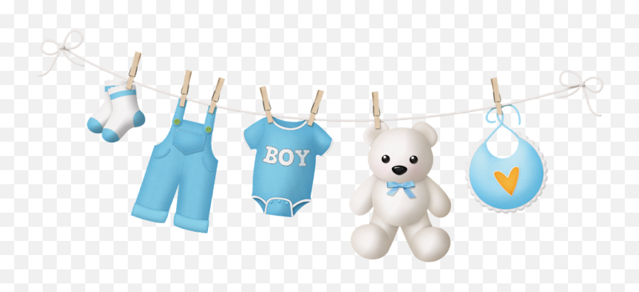 Laundry Clipart Clothes Line Laundry - Baby Shower En Png Emoji,Boy Emoji Outfit