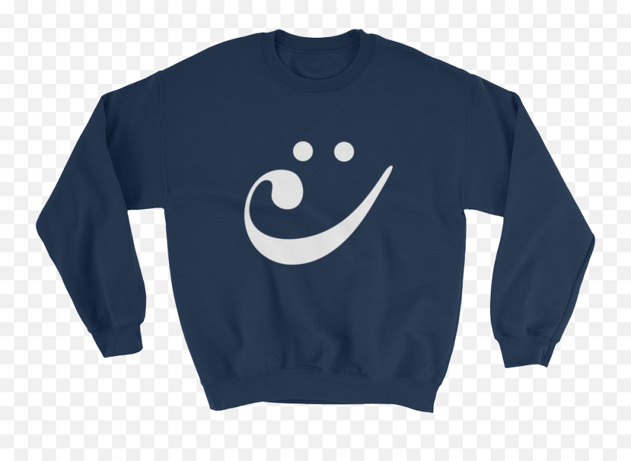 Happy Bass Clef Smiley Sweatshirt - Alaska Sweater Vintage Emoji,The Shoulders Emoticon