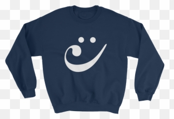 Happy Bass Clef Smiley Sweatshirt - Alaska Sweater Vintage Emoji,The Shoulders Emoticon