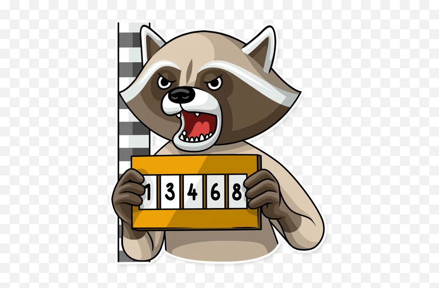 Criminal Raccoon Stickers - Rocket Raccoon Emoji,Raccoon Emoji Icon