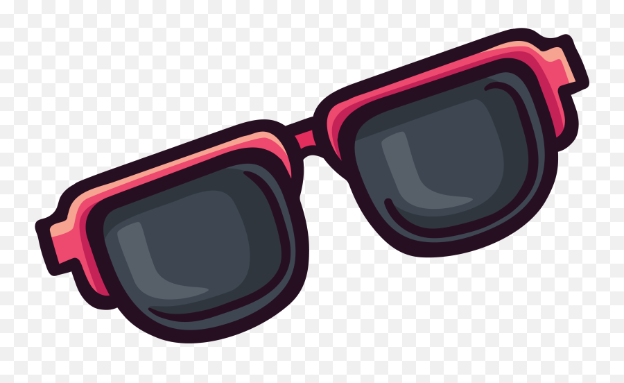 Goggles Clipart Pink - Sunglasses Cartoon Png Transparent Sun Glasses Png Cartoon Emoji,Clout Emoji