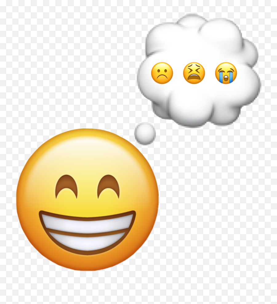 Sadandhappy Stickers - Emojis Iphone Png Transparent,Awl Emoticon