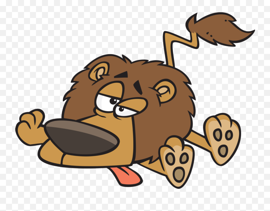 C - Lion Sick Cartoon Png Emoji,Lion Emoji Png