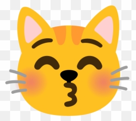 Omg Blush Cat Kitten Dogeface Sticker By - Blush Cat Emoji,Blushing Cat ...