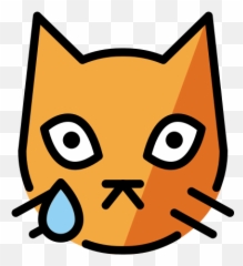 Crying Cat Emoji,Clown Cry Emoji