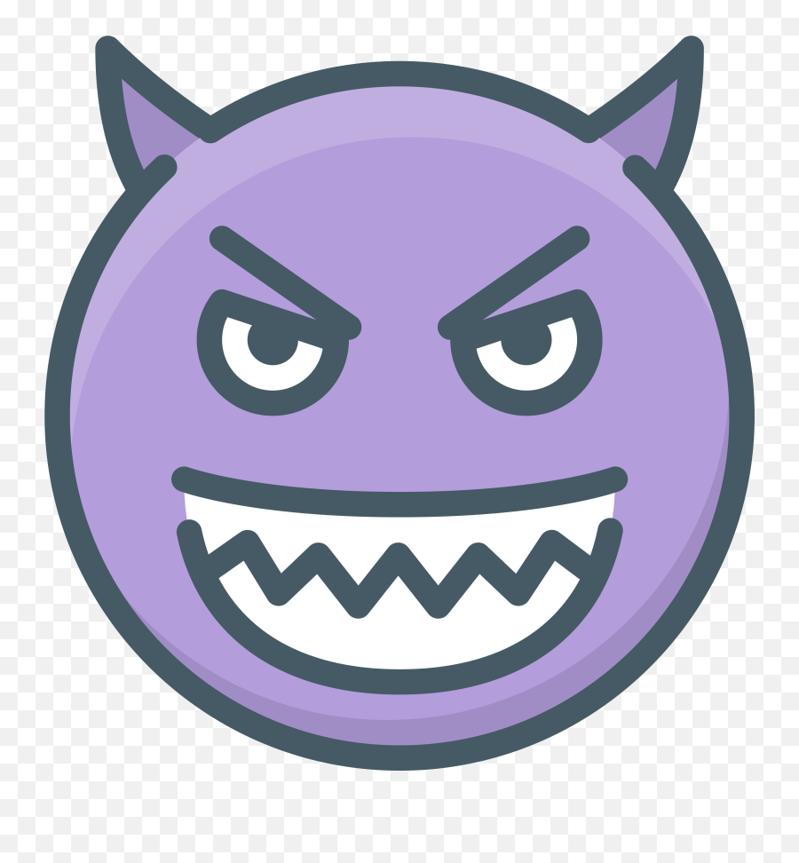Angry Devil Evil Face Grin Smile Smiley Icon - Free Download Happy Emoji,Hear No Evil Emoji
