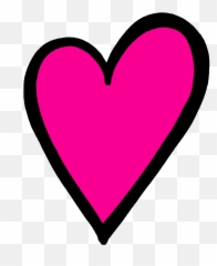 Heart Png Images Outline Emoji Pink - Hot Pink Heart Png,Black Outline Heart Emoji