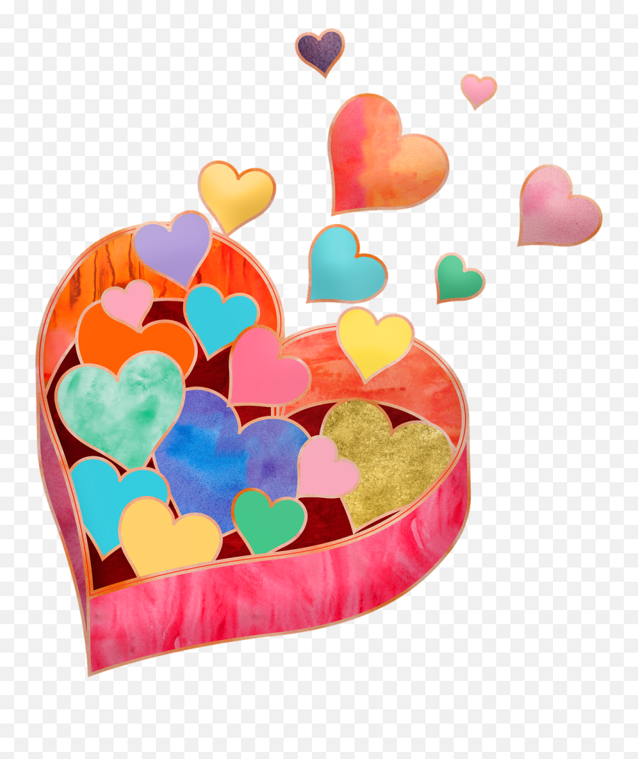 Free Photo Hearts Watercolor Valentine - Watercolor Valentine Png Emoji,Valentine Emotions