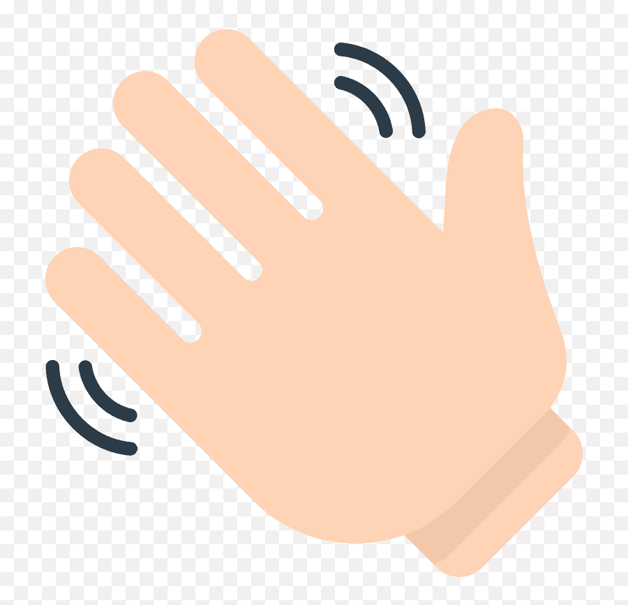 Waving Hand Sign - Waving Hand Black Background Emoji,Waving Emoji
