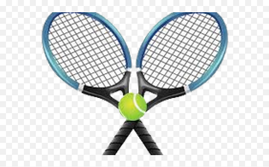 Tennis Clipart Rachet - Crossed Tennis Racket Png Emoji,Emoji Tennis Ball And Shoes