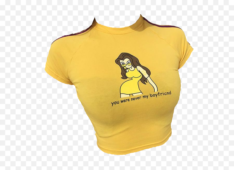 Yellow Top Shirt Tshirt Boyfriend Sticker By Mia - Yellow Aesthetic Outfits Emoji,Emoji Yellow Tshirts