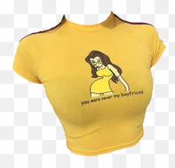 Yellow Top Shirt Tshirt Boyfriend Sticker By Mia - Yellow Aesthetic Outfits Emoji,Emoji Yellow Tshirts