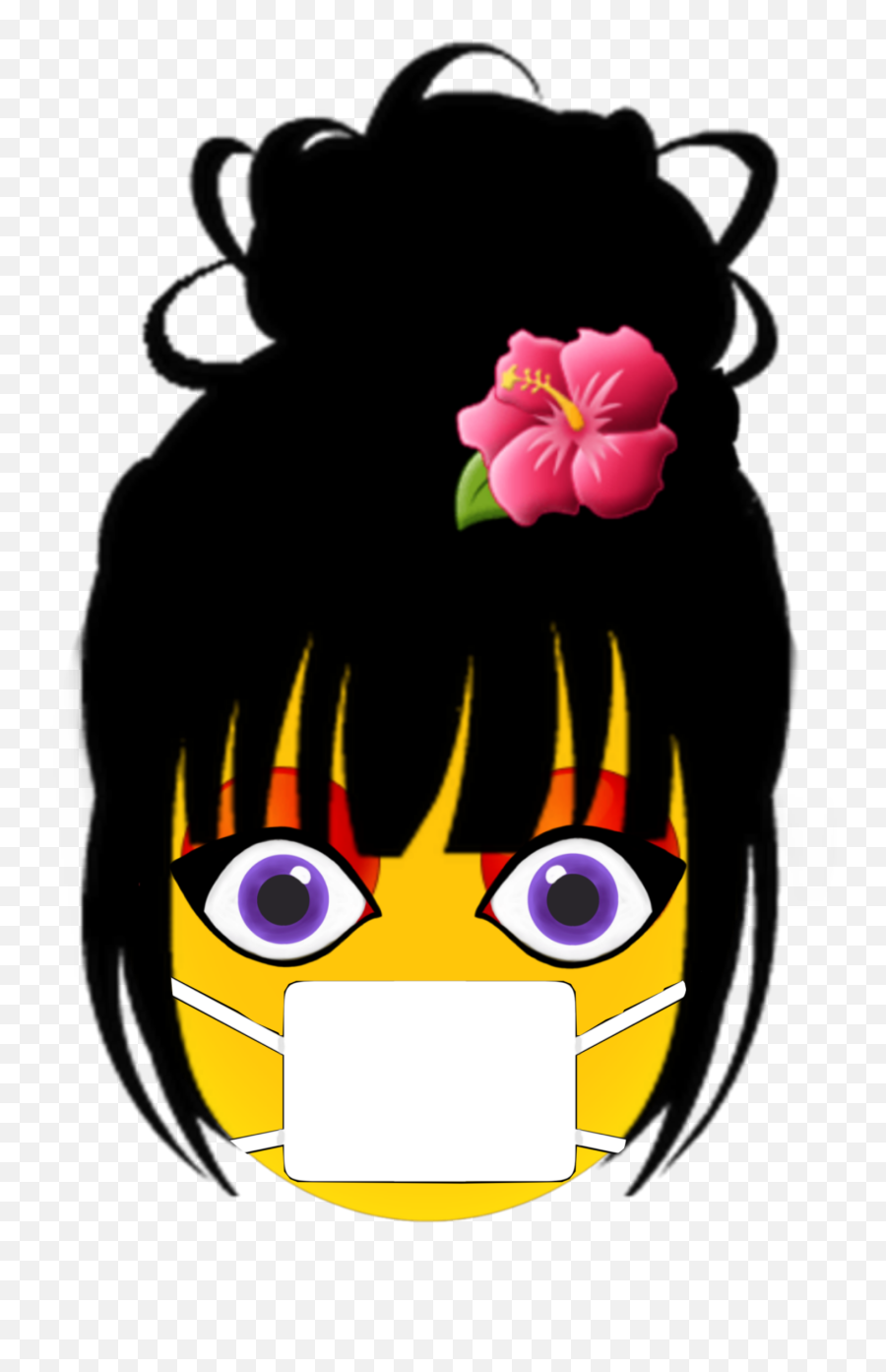 Masque Mask Emojigirl Sticker By Dubrootsgirl - Hair Design,Masked Emotions Meme Template