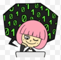 Hacker Girl 2 Whatsapp Stickers - Hacker Girl Sticker Emoji,Pink Hacker Girl Emoticons