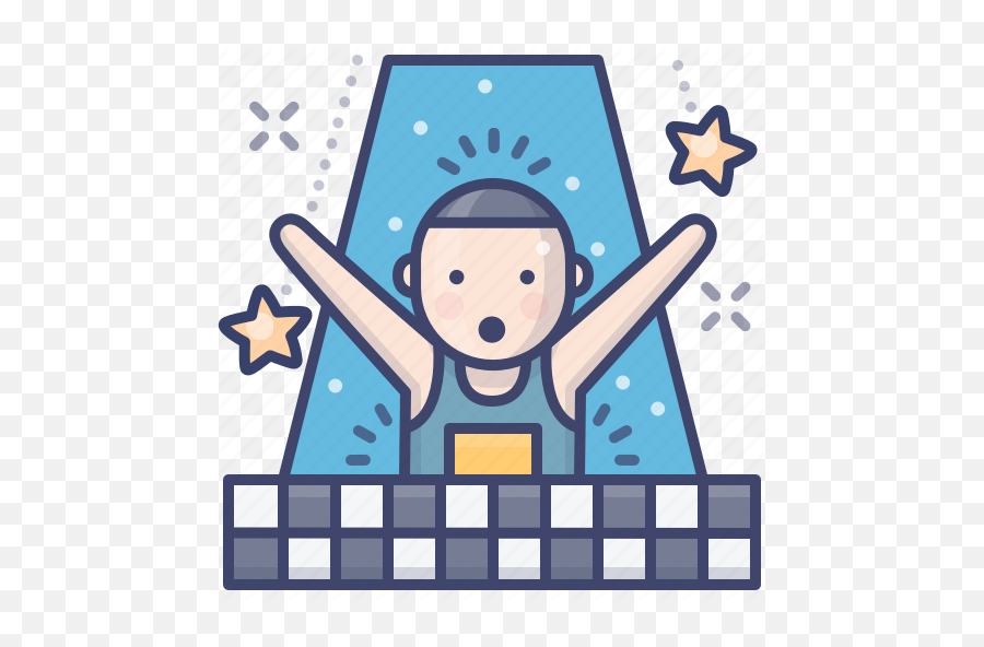 Finish Line Race Running Icon - Download On Iconfinder Happy Emoji,Emojis Drawline