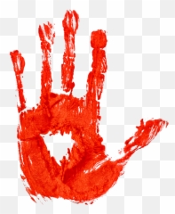 Bloody Hand Png - Hand Blood Smear Png Emoji,Blood Hand Emojis Png
