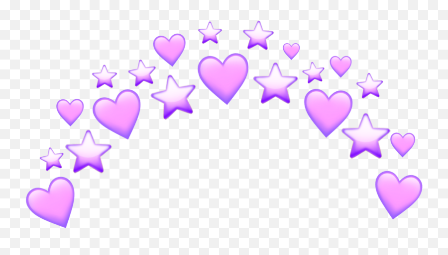 Heart Heart Pink Purple Sticker - Girly Emoji,Purple Stars Emoji