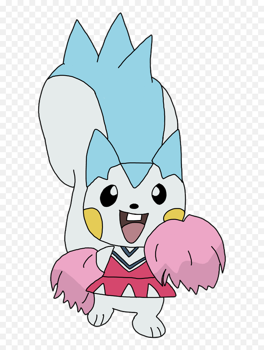 Pokemon Pachirisu Cute Kawaii Blue White Pink - Pokemon Blue And Pink Emoji,Emojis Tirando Besos Png